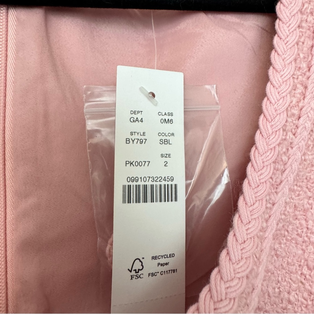 J. Crew Sophia Sleeveless Tweed Mini Dress Pink - Picture 6 of 6
